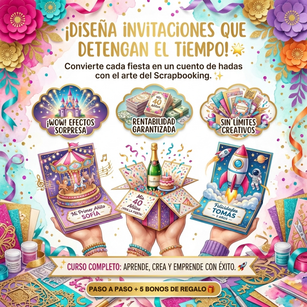 Kit Cumpleaños Soñado +400 plantillas paso a paso de Dibujos Animados
